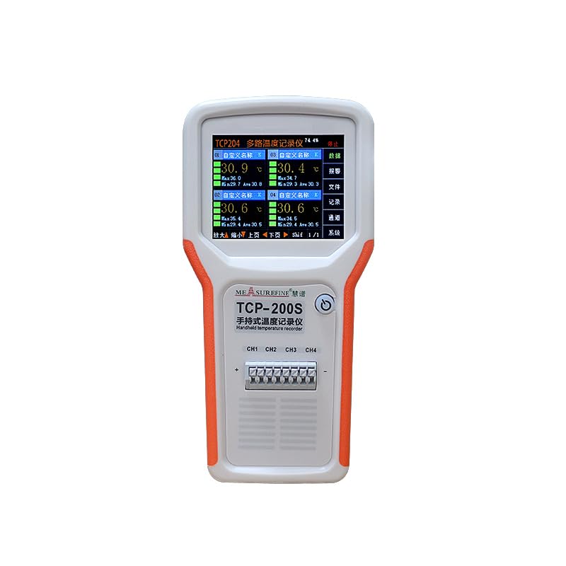 TCP-204S Handheld Temperature Inspector Temperature Recorder Portable Multi 4-Channel Temperature Tester