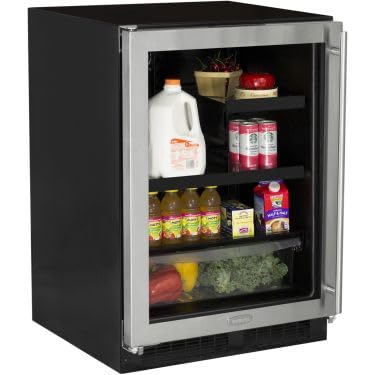 Marvel 24" Beverage Refrigerator - Overlay Framed Reversible Glass Door