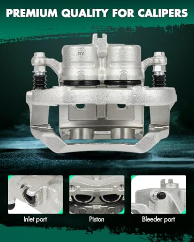 Image of SCITOO Front Left & Right Brake Calipers with Bracket 19B2870 19B2871 Compatible for Infiniti EX35 /EX37 /G25 /G35 /G37 /M35 /M35h /M37 /M45 /M56 /Q40 /Q70 /Q70L /QX50 /QX70,for Nissan 370Z /Murano