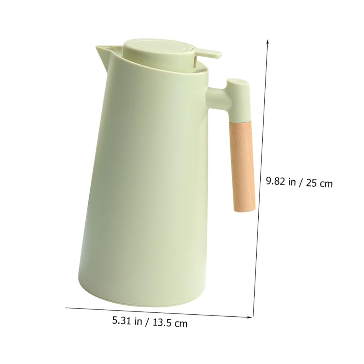 Grosse Bouteille Isotherme en Verre Poignée en Bois Style Nordique 1000 Ml Couvercle Étanche pour Usage Quotidien la Maison
