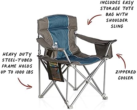 Miniatura 2 de LivingXL Silla portátil de alta resistencia de 1,000 libras de capacidad, color carbón, 1,000 lb