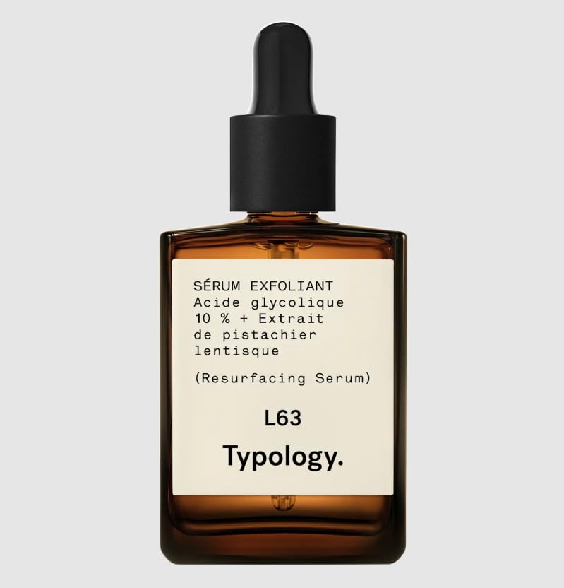 Typology L63 Exfoliating Serum with 10% Glycolic Acid 0.5 FL. Oz & Complimentary Sheet Masque