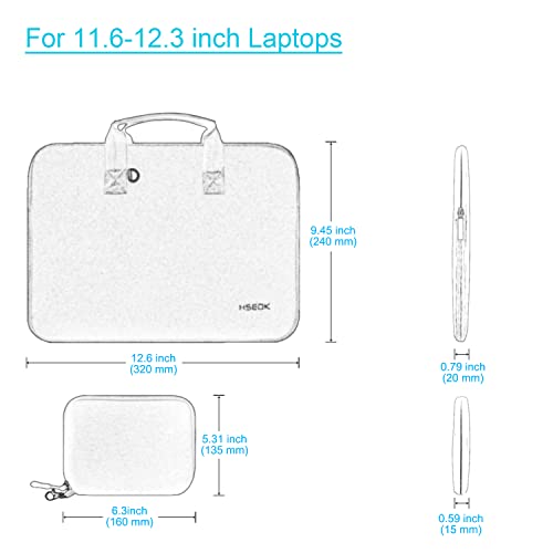 耐衝撃 弾性 ケース 11.6インチ ノートパソコンケース PCスリーブ 13インチ MacBook Air/Pro M1 M2 M3, iPad Pro Air 13/12.9, Surface Pro 3/4/5/6/2017 12.3", XPS 13 および一番 ある 11.6-13インチ PC 対応,スカイブルー