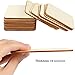 QLOUNI 60Pcs Unfinished Squares Wood Pieces, 4 x 4 Inch Square Wood Slices Blank Natural Wooden Squares Cutouts for Scrabble Tile Wall Decor, Coasters, DIY Crafts Painting