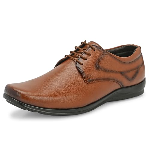 Image of Centrino Formal Shoes for Men | Lightweight Comfortable Office Shoes for Man Stylish | Cushioned Insole Lace-Up Shoes for Men | Durable TPR Sole | Trendy Classic Design Footwear for Men (8117)