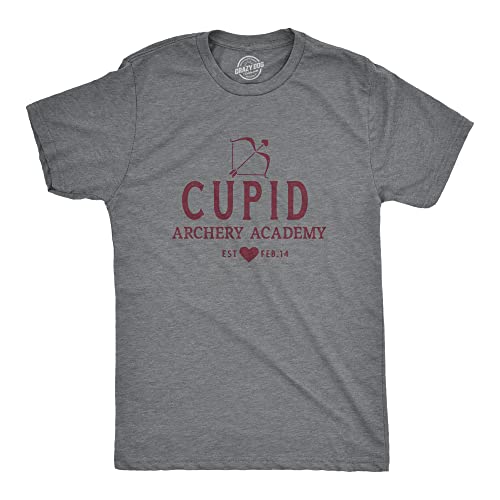 Mens Cupid Archery T-Shirt Valentines Love Dark Grey 4XL
