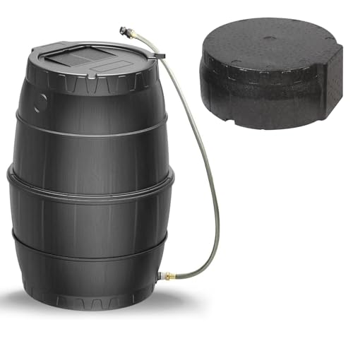 SQUEEZE master 50 Gallon Rainwater Collection Barrel with Stand