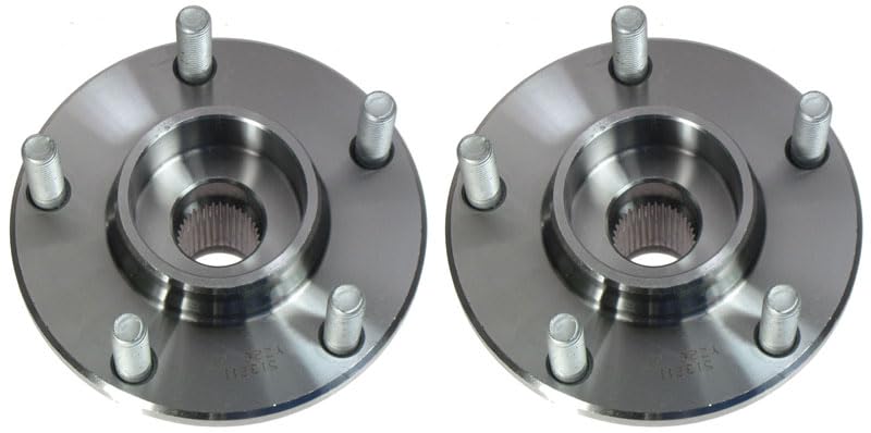 Image of TRQ Front Left and Right Wheel Bearing and Hub Assembly Set 2 Piece Compatible with 2004 Mazda 3 2005 3