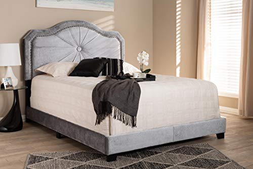 Baxton Studio Beds (Box Spring Required), Queen, Gray by Baxton Studio - Used condition - Image 5
