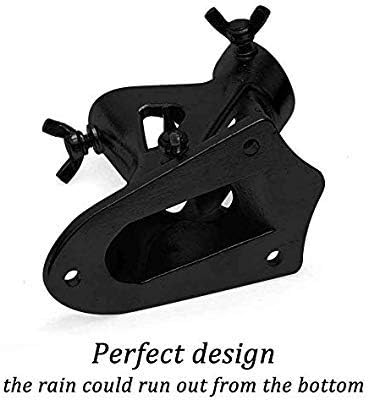 Stainless Steel Heavy Duty Flag Pole Holder，Wall Mount House & Estate Flag Pole Bracket， Flag Pole mounting Bracket 2 Positions for 1“ Flag Pole (Black) - Image 4