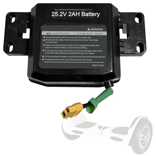 CPZZ 25.2v Hoverboard Battery 25.2 Volt 2Ah Hoverboard Batteries 25.2v Battery with Case Compatible for Jetson Hoverboard Batteries-Size: 6.5 * 3.2 * 1.8in