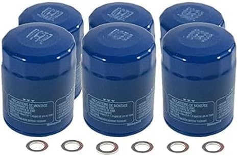 15400-RTA-003 Oil Filter with Tool Drain Plug Gasket 94109-14000 for Honda Accord- Civic -CR-V -Fit- Odyssey- Passport -Pilot Ridgeline 2005-2023 (6*Oil Filter,6*Drain Plug Gasket)