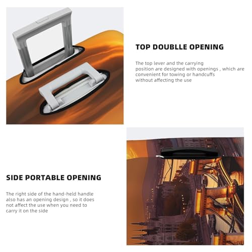 Elastic Travel Luggage Cover for Suitcase Tsa Approved Stretch Scratch-Resistant Suitcase Protector Cover Washable Sunset in Budapest Baggage Covers Fits 18-32 Inch Luggage Case4