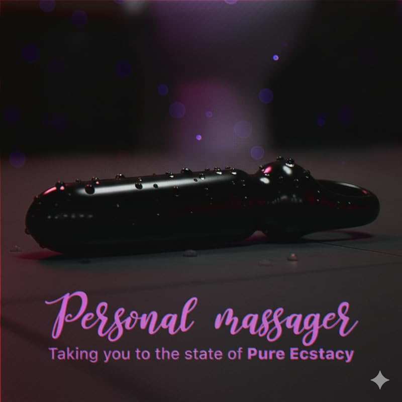 Image of ZYLLION sassy Finger Design Personal Massager for Body Relaxation|Multiple Modes|Quiet & Portable Handheld Massager|Rechargeable Massager for Neck Back| Shoulders & Muscle Relief - Black