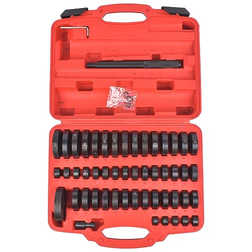 Handor 52 in 1 Custom Bushing Driver Tool Custom Bushing Bearing & Seal Driver Set, Transmission Wheel Axle Bearing Race Seal Installer Bush Removal Puller Bearing Press Tool Kit