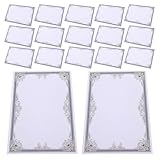 GRIRIW 50 Hojas Papel para Diploma Tamaño 12k Azul para Académico y Premio, Papel Interior para Certificados Escolares y Diplomas de Honor