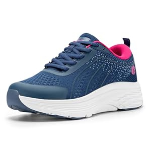 FitVille Damen Sneaker Walking Schuhe Breit Laufschuhe Weite Sportschuhe Atmungsaktiv Turnschuhe rutschfeste Leichtgewichts Straßenlaufschuhe für Outdoor Fitness Jogging