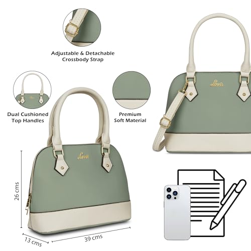Image of Lavie Winnie Pastel Women's Dome Satchel Bag | Satchel Handbag for Work | Ladies purse | Stylish Shoulder Bag | Gift for Women