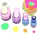 4 pcs Cirlce Punch Set 2 Inch 1 Inch 5/8 Inch 3/2 Inch - Buytra Scrapbook Paper Punchers, Circle Craft Punches with 10 PCS Colored Craft Papers, Round Shape Paper Punches for Card Making DIY Albums