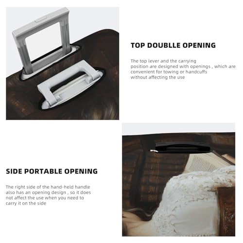 Woman Reading In A Chair Elastic Travel Luggage Covers Dustproof Scratch-Resistant Suitcase Protector Fit 22-24 Inch3