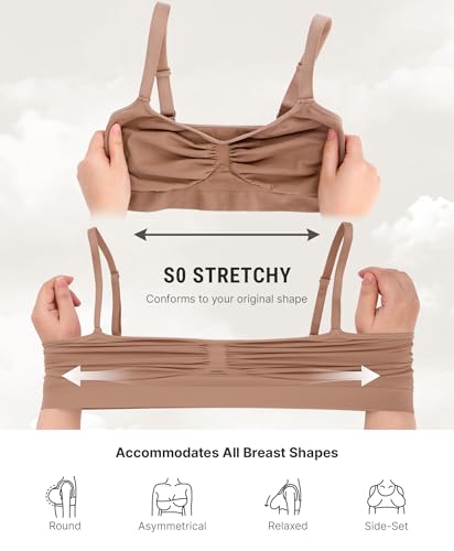 Image of FeelinGirl Bralettes for Women with Support Comfortable Bras No Underwire Seamless Everyday Bras