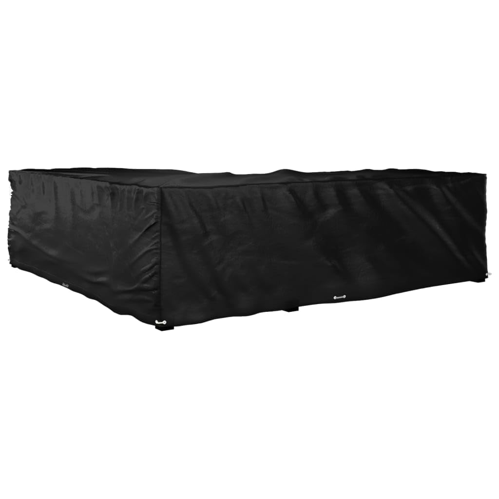 Fengshui Gartenmobel-Abdeckung L-Form 250x250x70 cm | Polyethylen, 16 Aluminiumosen, Wetterbestandig, Leicht Zusammenfaltbar