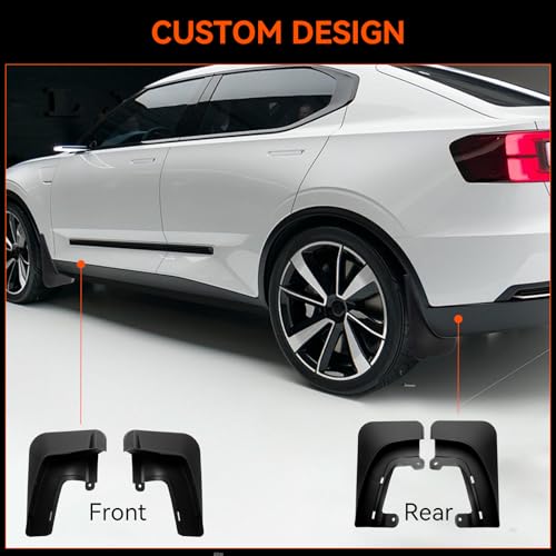 Image of Runmade Upgrade Tesla Model Accessories - Mud Flaps [No Drilling Required] All-Weather Mud Guard Body Kits for Tesla 2022-2025 Model X (2022-2025 Model X)