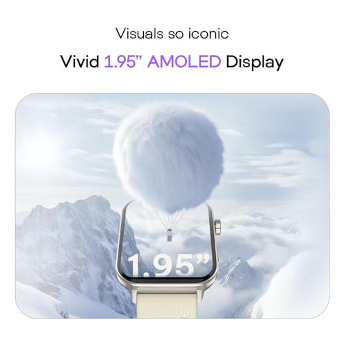 Image of Noise Icon 5 Smartwatch with AI Watch Faces & AI Search, 1.95 inch AMOLED Display, 10 Days Battery, Bluetooth Calling, 100+ Sports Modes, IP68 (Starlight Gold)