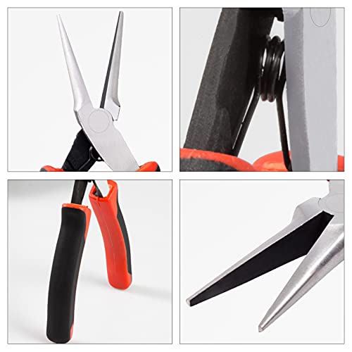 Image of 6 Inches Needle Nose Pliers Jewelry Beading Making Tool Mini Handcraft Repair Tool Small Professional Slim Smooth Jaws Plier Precision Pliers