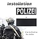 2 Stück Polizei Patches Reflektierende für Weste Aufnäher auf Rückseite Abnehmbare Stickerei Klettverschluss Jacke Rücken Uniform Umhängetaschen Rucksäcke Jeans (1 klein + 1 groß)