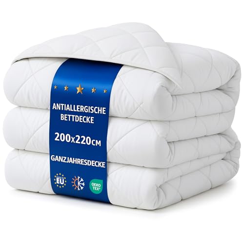 Amazinggirl Bettdecke Ganzjahresdecke 220 x 200 cm - Duvet Bett Decke...