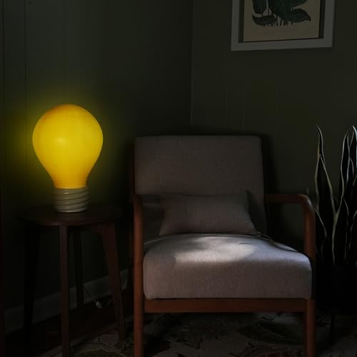 Image of 16.5-Inch Lightbulb Novelty Light - LED Lighted Novelty Blow Mold Lamp - Fun, Quirky Decoration for Kitchen or Party Display