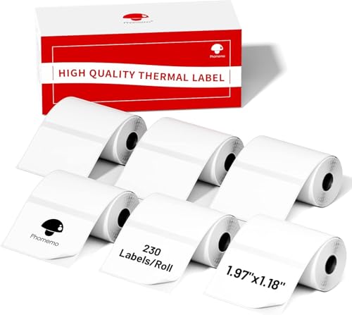 Étiquettes autocollantes Phomemo M110 thermiques 50x30mm rouleau imprimante