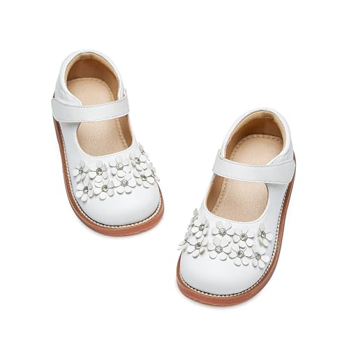 Image of Kiderence Toddler Girl Mary Jane School Uniform Dress Shoes Oxford Flats | Wide Toe Box Great Comfort for Student Shoe and Flower Girl Shoe for Wedding, Parties, Church