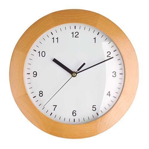 Orologio da parete radiocontrollato, in vero legno massiccio, 98.1065