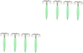 BESTOYARD 8 Peças 12 Iscas De Pesca Luminosas Iscas De Polvo Iscas De Tipo De Peixe Agulhas De Pesca Gancho De Luz Noturna Isca De Pesca Ganchos De Lula Ganchos De Pesca De Lula À Noite