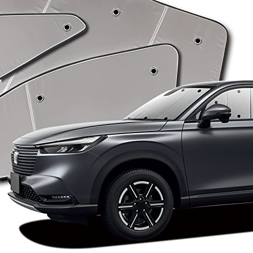 新型 ヴェゼル RV3/6型 e:HEV フロント用サンシェード 車用カーテン 車中泊グッズ 防災グッズ カーフィルム ワンタッチで取付可能 吸盤 車 日よけ カスタム パーツ アクセサリー 純正品質 車内 紫外線対策 内装 目隠し 遮光 ワンタッチサンシ