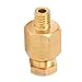 ZJchao Pipe Nipple Brass Thread Straight Fitting Connector Durable Industrial Piping Supplies for Nylon Copper Aluminum Tubes M6 x 1 Size 4mm 6mm (PD606)