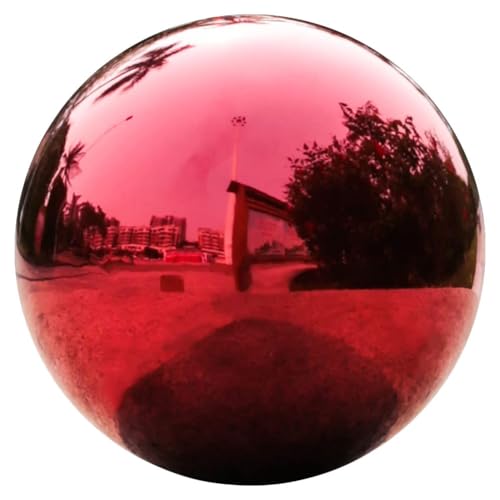 YARNOW Garten Reflektierende Kugel Reflektierende Hohlkugel Outdoor Polierter Kugel Gartenkugel Aus Metall Edelstahl Hohlkugel Reflektierender Gartenball Spiegel Rostfreier Stahl Malen