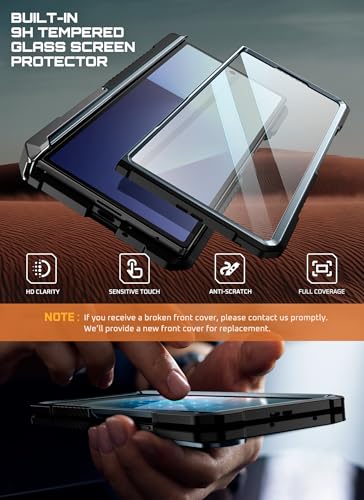 Image of SUPCASE for Samsung Galaxy Z Fold 7 Case with Kickstand, Tilt | Compatible with MagSafe, Tempered Glass Screen Protector, Military-Grade Protection, Hinge Coverage, Unicorn Beetle Grip