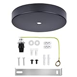 Arturesthome 4.7' Black Ceiling Canopy Light Kit Rewind Single Hole with Hardware,Ceiling Plate for Pendant Lighting or Chandelier,Easier to Install Than Standard Canopies