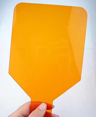 Miniatura 5 de SNAWOP Escudo de luz de curado dental de mano LEDprotección de luz UV, placa protectora de ojoscara, color naranja (1 unidad)
