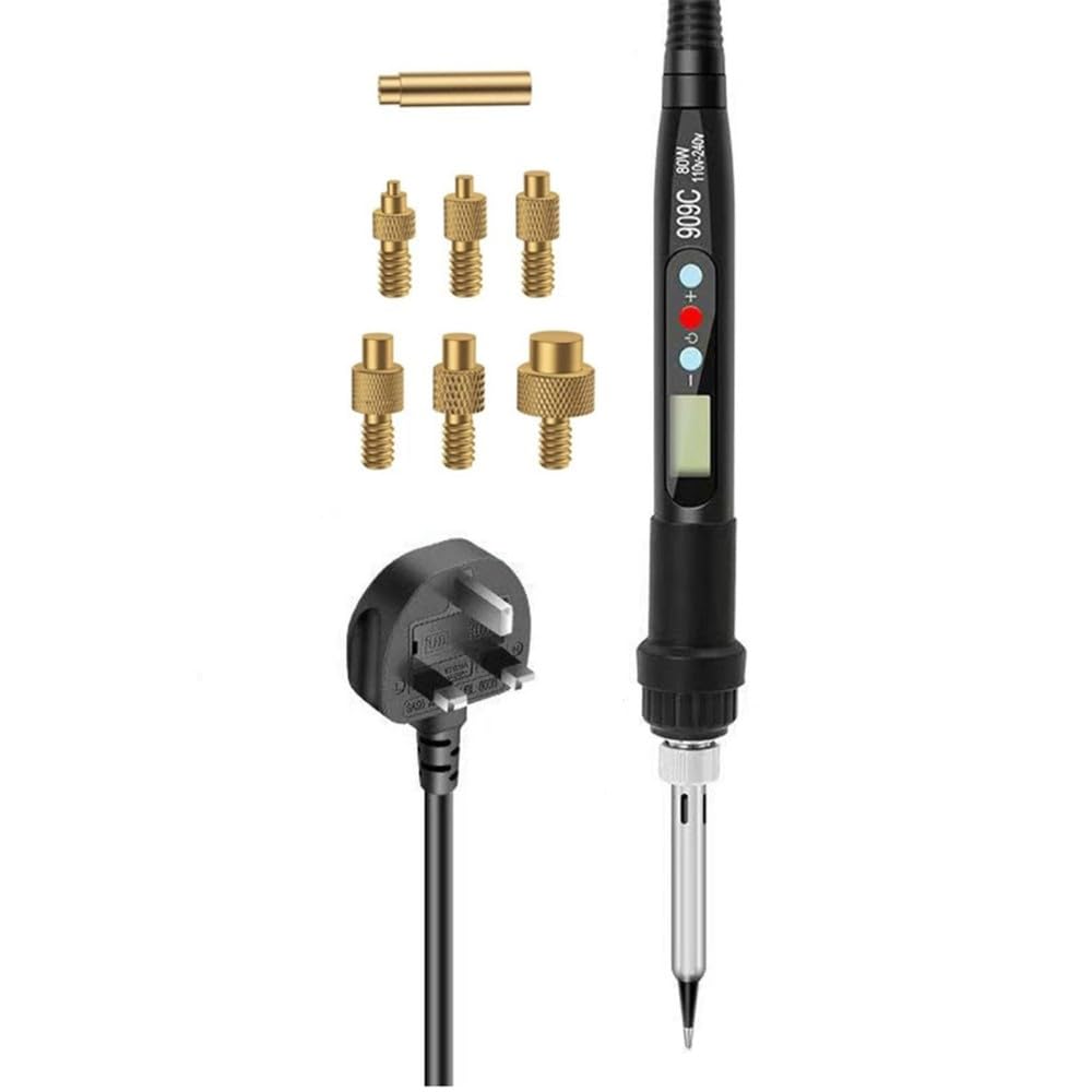 Jnchdghwa As Shown 80W Lcd Digital Display Soldering Iron Tip With Heat-Set Insert Tips Adjustable Temperature Welding Solder Tool