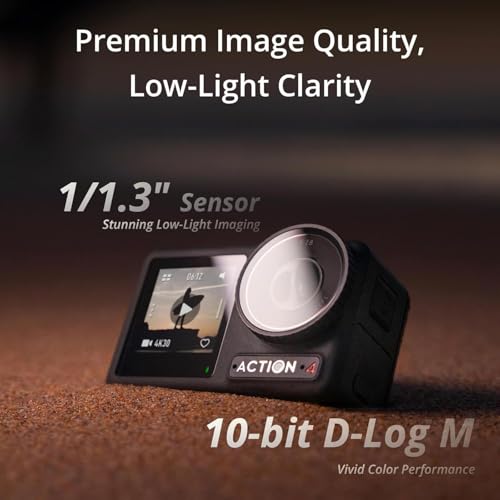 Image of DJ I Osmo Action 4 Standard Combo - 4K /120Fps Waterproof Action Digital Camera with A 1 /1.3-Inch Sensor, 10-Bit & D-Log M Color Performance, Outdoor Digital Camera for Travel, Biking