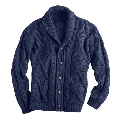 Men's Cardigan Sweaters Long Sleeve Loose Single Breasted Knit Cardigans Outerwear