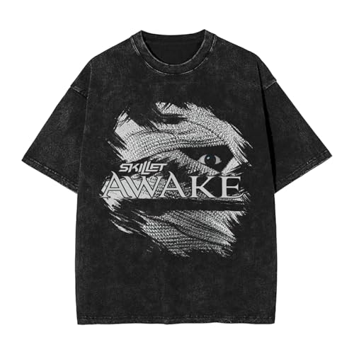 Ski-llet Band Mans T Shirt Vintage Oversized Casual Short Sleeve Lightweight Daily Shirt Gym Workout...