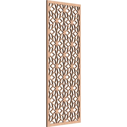 Image of Lake Decorative Pierced Fretwork Wood Wall Panels, 17 3 /8 inchW x 44 3 /8 inchH x 3 /8 inchT, Alder