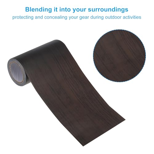 Image of PATIKIL Wood Grain Repair Tape 4 inch x15ft,2 Pcs Self Adhesive Realistic Textured Repair Tape Patch for Floor Door Table Cabinets Desk,Black Wood Grain