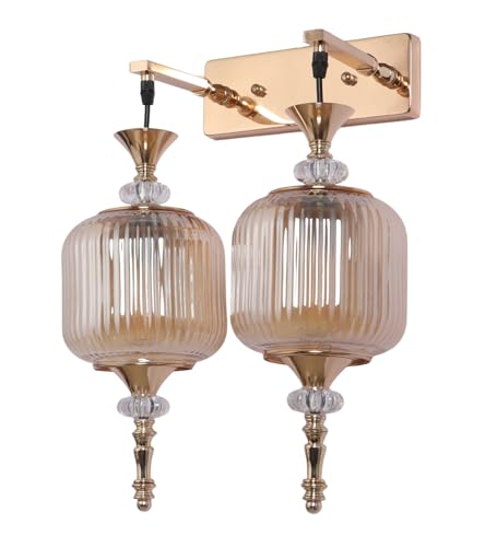 Image of ELAINTE Premium Wall Light | | Elegant Glass Wall Lamp for Living Room & Hallway | 3 Years Warranty | Free Bulb (Elara-Single)