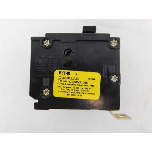 Eaton QBHW3100H Bolt-On Mount Type QBHW Industrial Miniature Circuit Breaker 3-Pole 100 Amp 240 Volt AC Quicklag